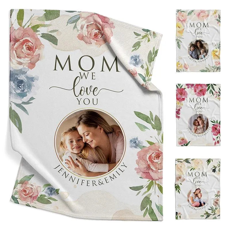 Personalized Photo Mom Blanket - GiftShire