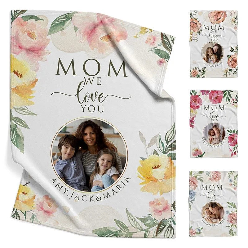 Personalized Photo Mom Blanket - GiftShire