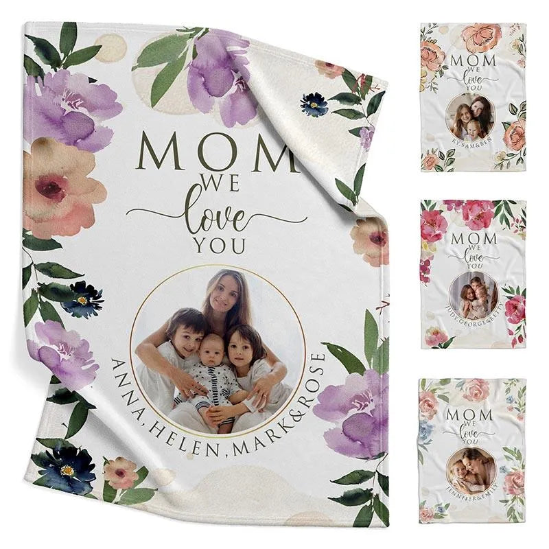 Personalized Photo Mom Blanket - GiftShire