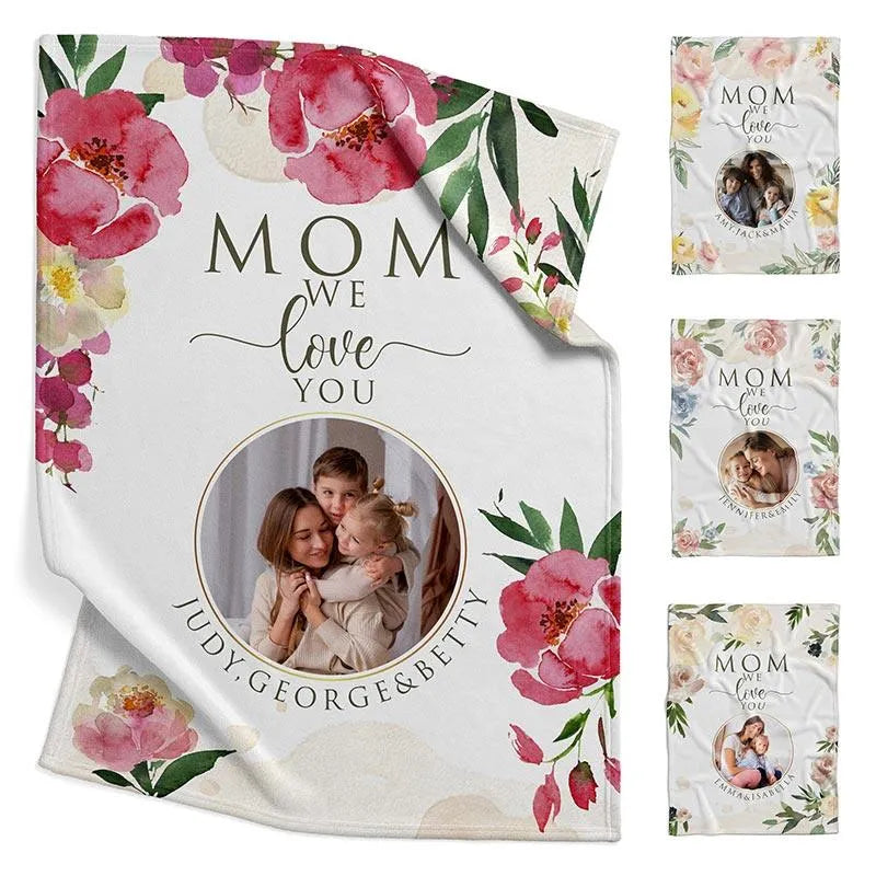 Personalized Photo Mom Blanket - GiftShire