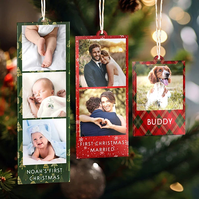 Personalized Photo Token Christmas Ornament - GiftShire