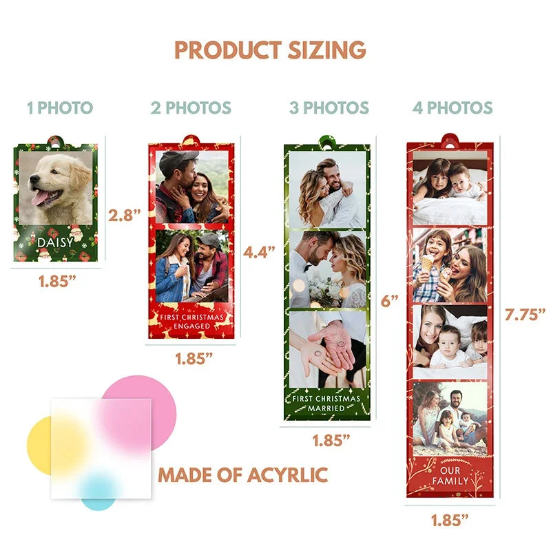 Personalized Photo Token Christmas Ornament - GiftShire