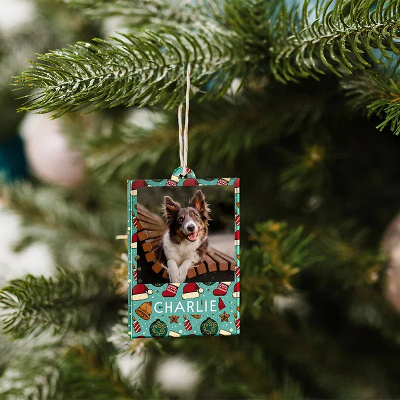 Personalized Photo Token Christmas Ornament - GiftShire