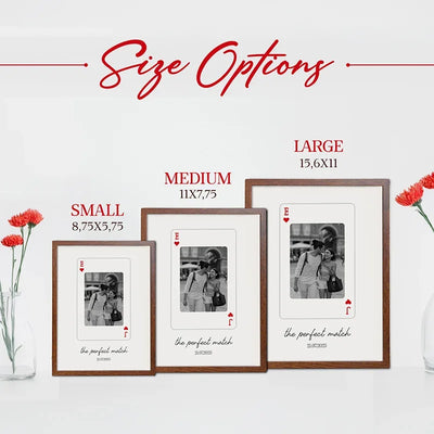 Personalized Playing Card Photo Frame for Couples