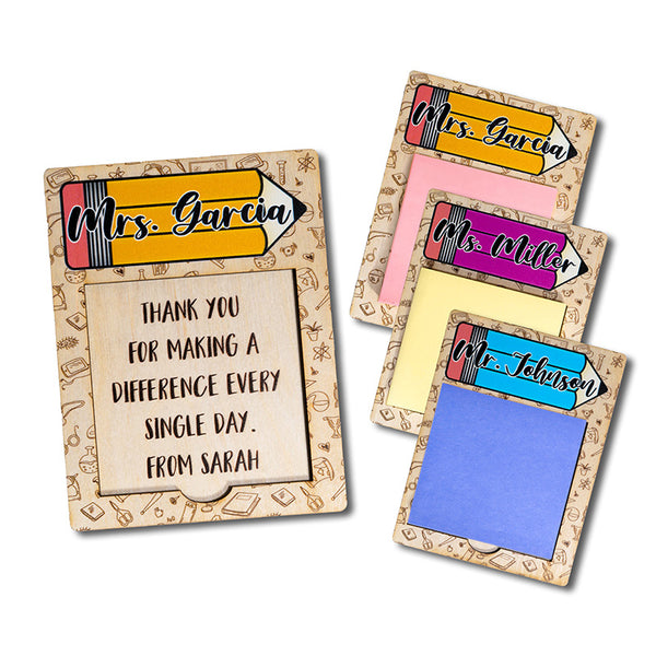 Personalized Post-it Holder – Teacher Appreciation Gift