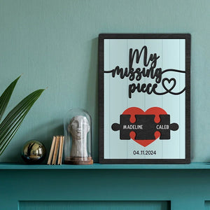 Personalized Puzzle Frame for Couples - GiftShire