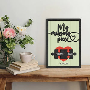 Personalized Puzzle Frame for Couples - GiftShire