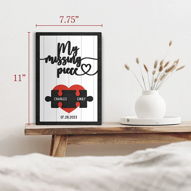 Personalized Puzzle Frame for Couples - GiftShire