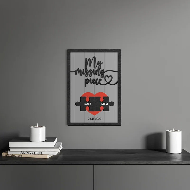 Personalized Puzzle Frame for Couples - GiftShire