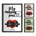 Personalized Puzzle Frame for Couples