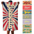 Personalized Retro Beach Towel for Summer - 16 Custom Designs