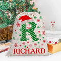 Personalized Santa Sack with Custom Initial and Name - GiftShire