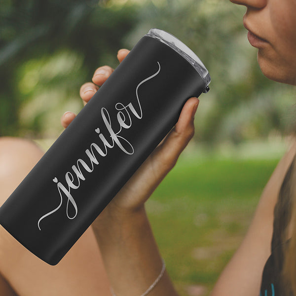 Personalized Skinny Tumblers with Lid and Straw – Tumblers For Women