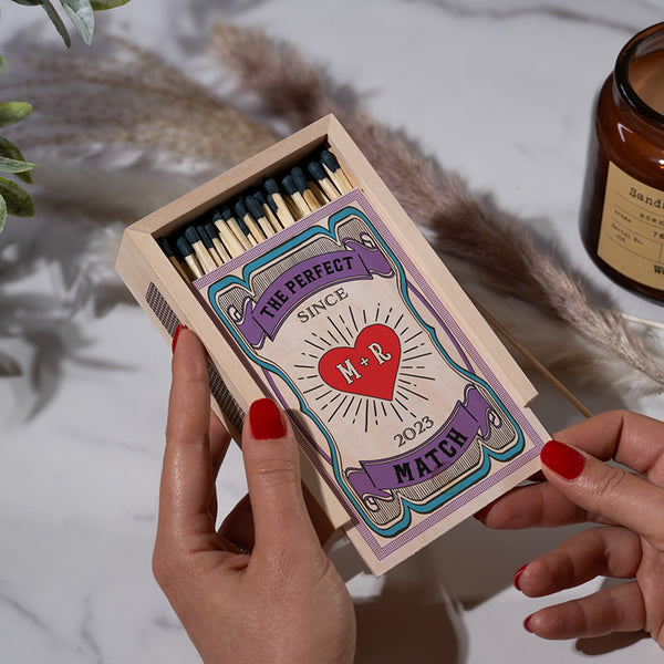 Personalized Slide-Open Matchbox