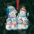 Personalized Snowman Family Ornament
