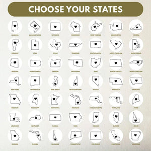 Personalized State To State Necklace For Couples - GiftShire