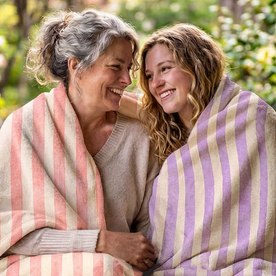 Personalized Striped Blanket for Mom