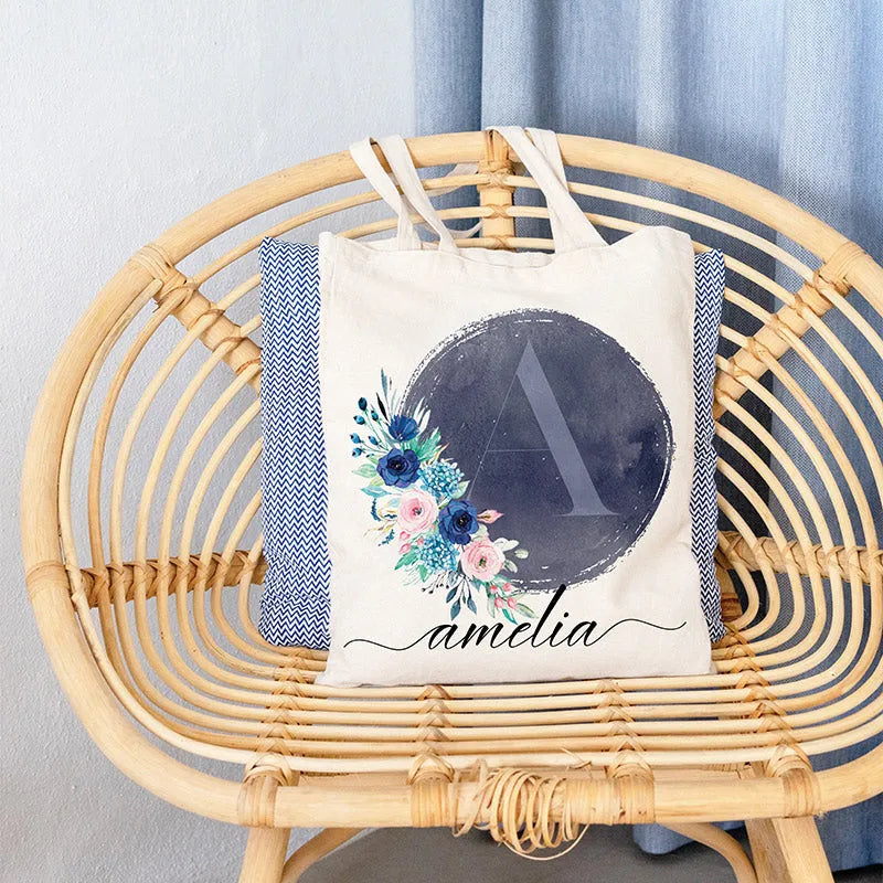 Personalized Tote Bag with Initial – Bridesmaid Essentials – GiftShire