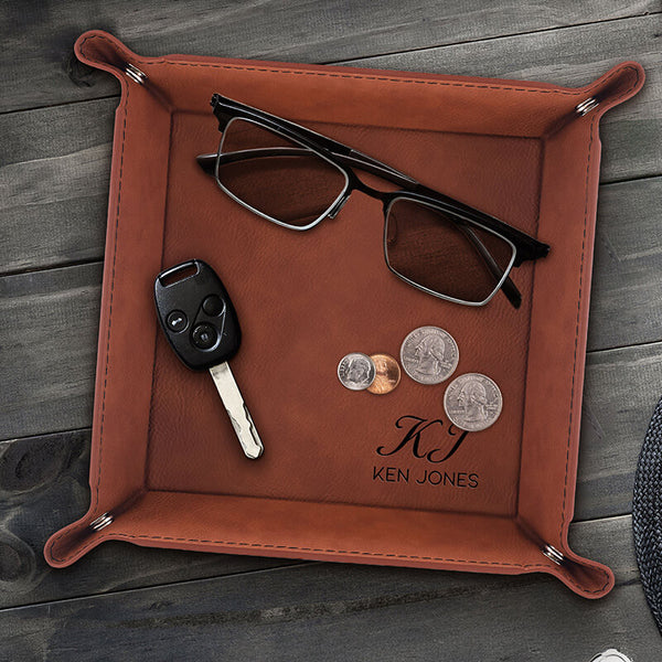 Personalized Valet Catchall Tray for Nightstand