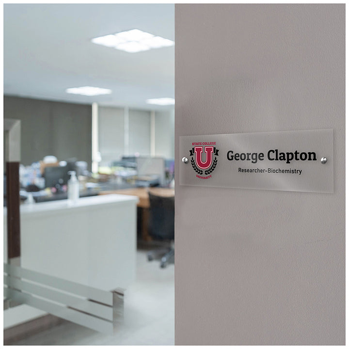 Personalized Wall Mount Name Plate with Logo - GiftShire