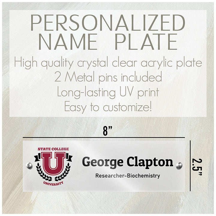 Personalized Wall Mount Name Plate with Logo - GiftShire