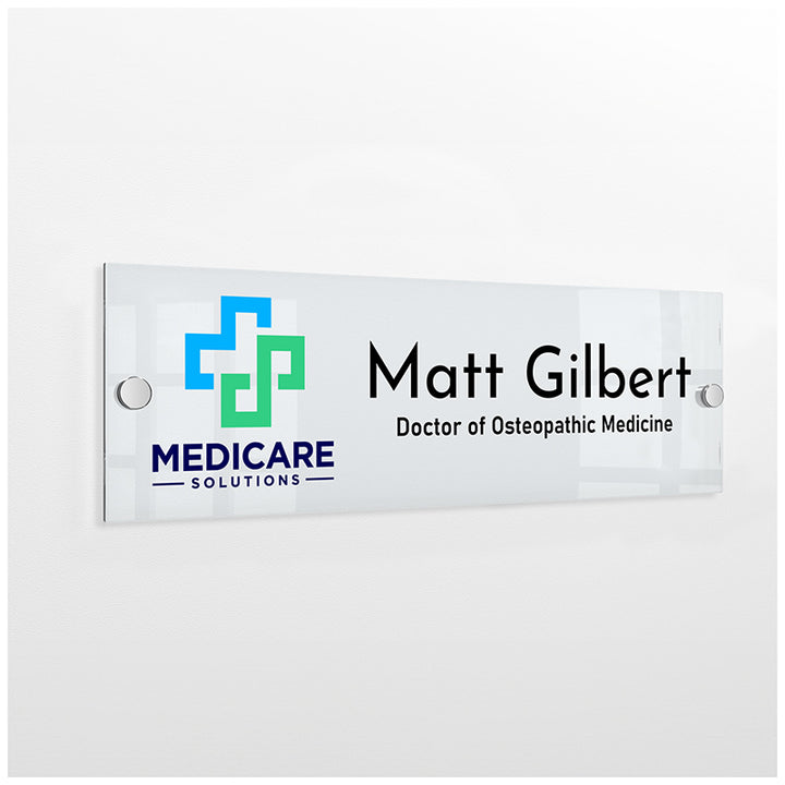 Personalized Wall Mount Name Plate with Logo - GiftShire