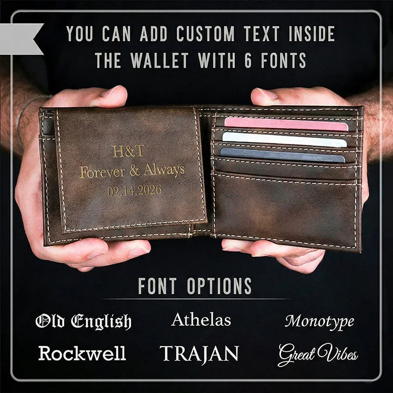 Personalized Wallet - Customize Your Text Message - GiftShire