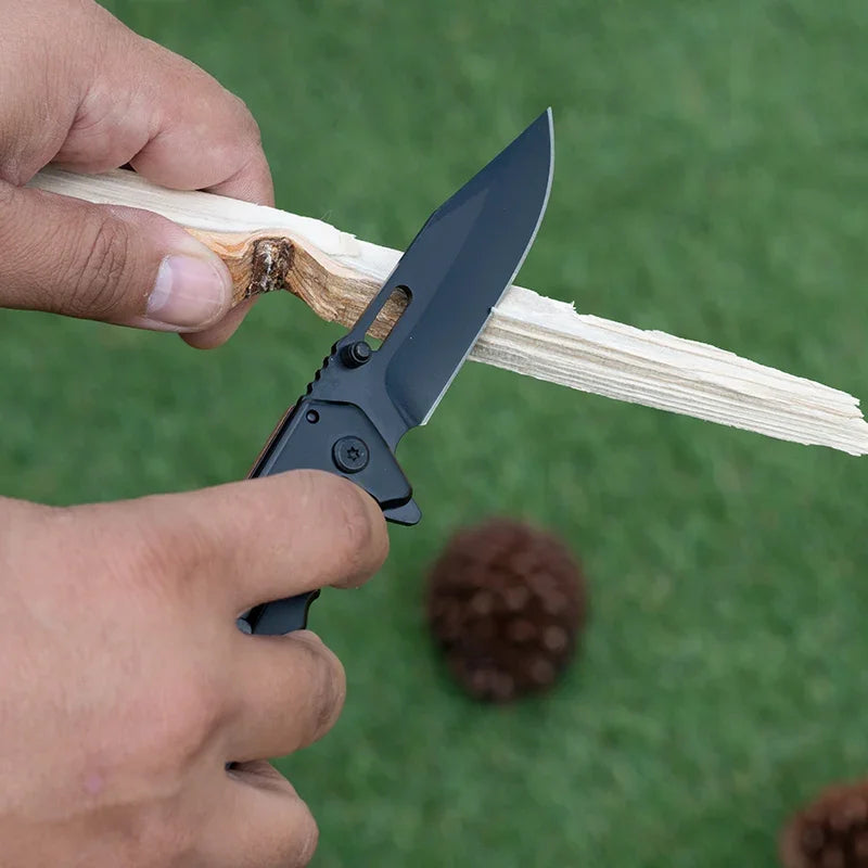 Personalized Walnut Knife with Pocket Clip - GiftShire