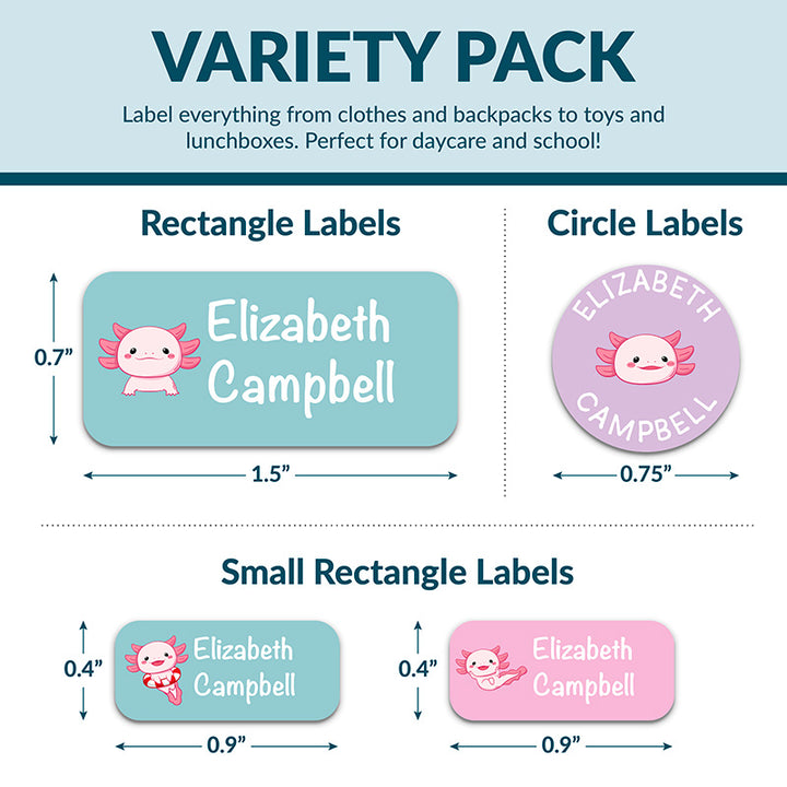 Personalized Waterproof Name Labels for School, Daycare