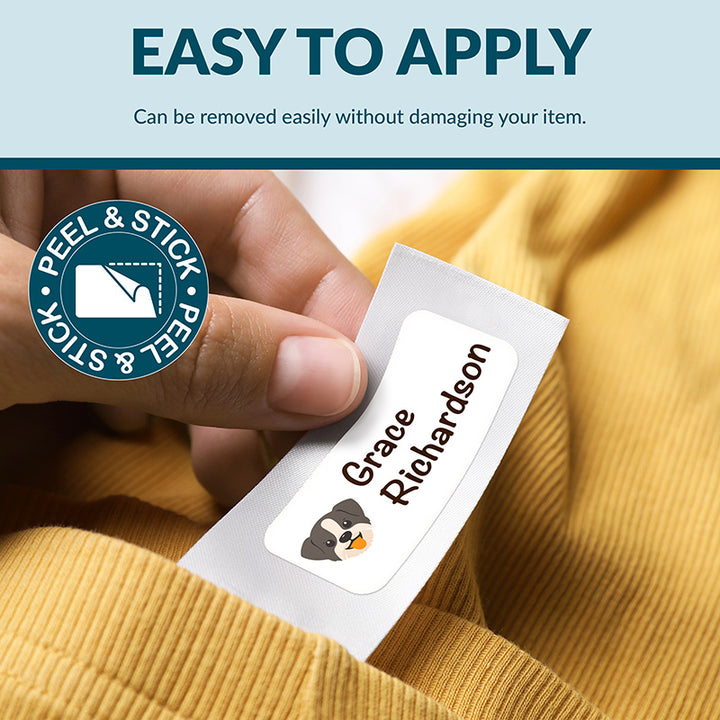 Personalized Waterproof Name Labels for School, Daycare