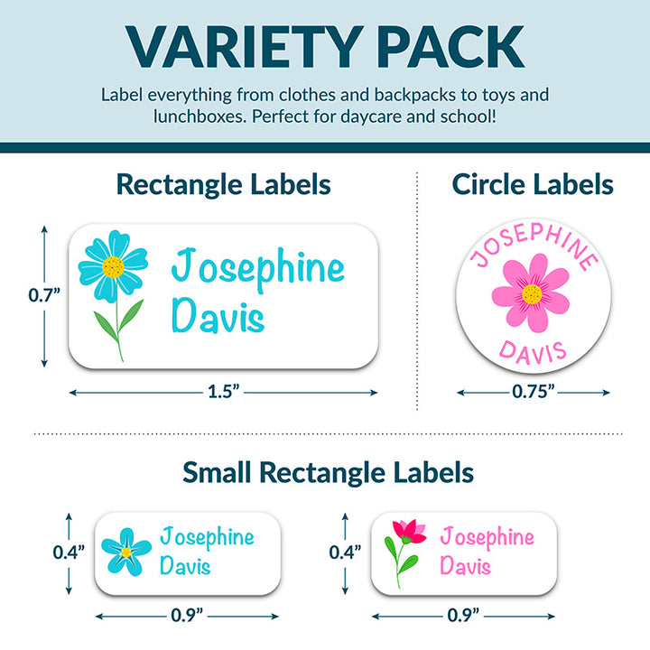 Personalized Waterproof Name Labels for School, Daycare