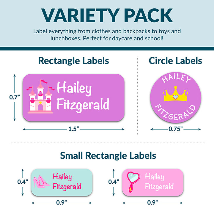 Personalized Waterproof Name Labels for School, Daycare