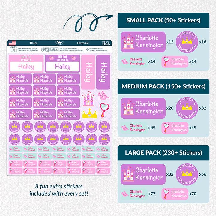 Personalized Waterproof Name Labels for School, Daycare