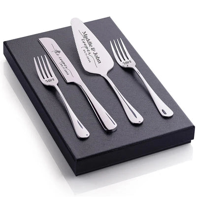 Personalized Wedding Cake Cutting Set with Gift Box