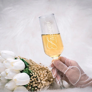 Personalized Wedding Champagne Flute Set for Bridal Party - GiftShire