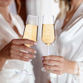 Personalized Wedding Champagne Flute Set for Bridal Party