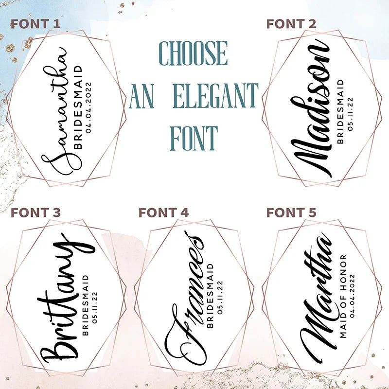 Personalized Wedding Champagne Flute Set for Bridal Party - GiftShire