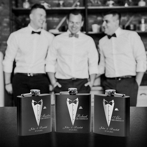 Personalized Wedding Flasks For Groomsmen
