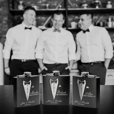 Personalized Wedding Flasks For Groomsmen