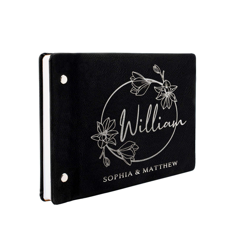 Personalized Wedding Guest Book - Laser Engraved, Leather Registry Book | B08CK38FM8 - D7 - GiftShire