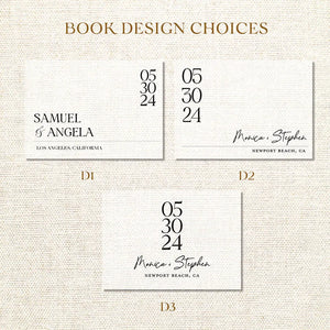 Personalized Wedding Guest Book, No Lines, 70 Blank Sheets - GiftShire