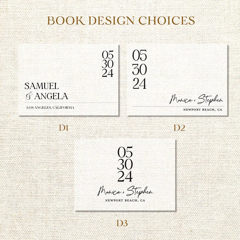 Personalized Wedding Guest Book, No Lines, 70 Blank Sheets - GiftShire