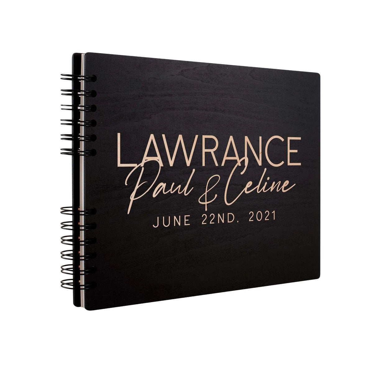 Personalized Wedding Guest Book - Custom Wooden Guest Book with Names, Wedding Gift - GiftShire