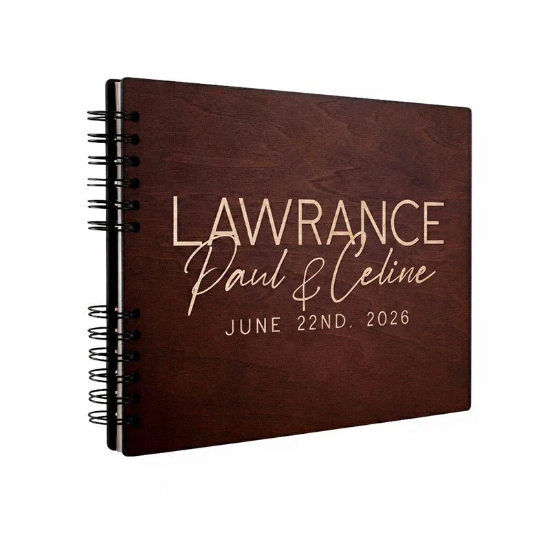 Personalized Wedding Guestbook, Made of Wood