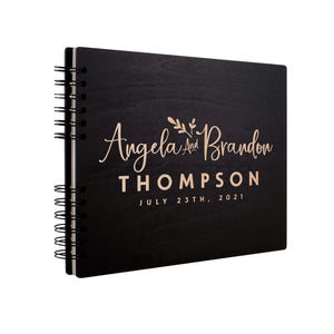 Personalized Wedding Guest Book - Customized Wooden Guest Book , Wedding Gift - GiftShire