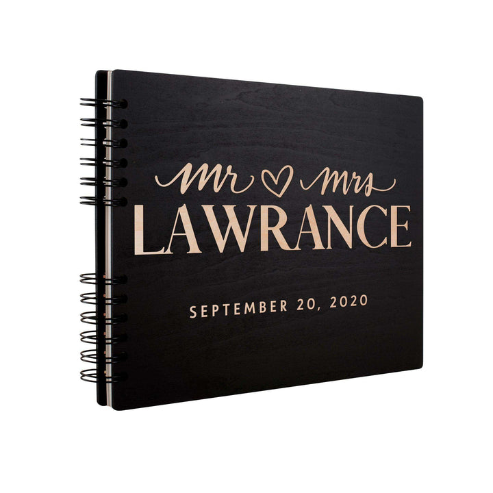 Custom Wooden Guest Book- Personalized Guest Book, Gift for Couple - GiftShire