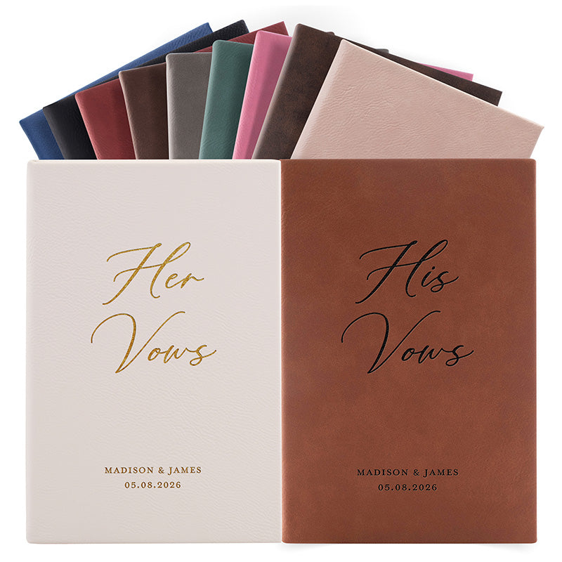 Personalized Wedding Vow Book Set