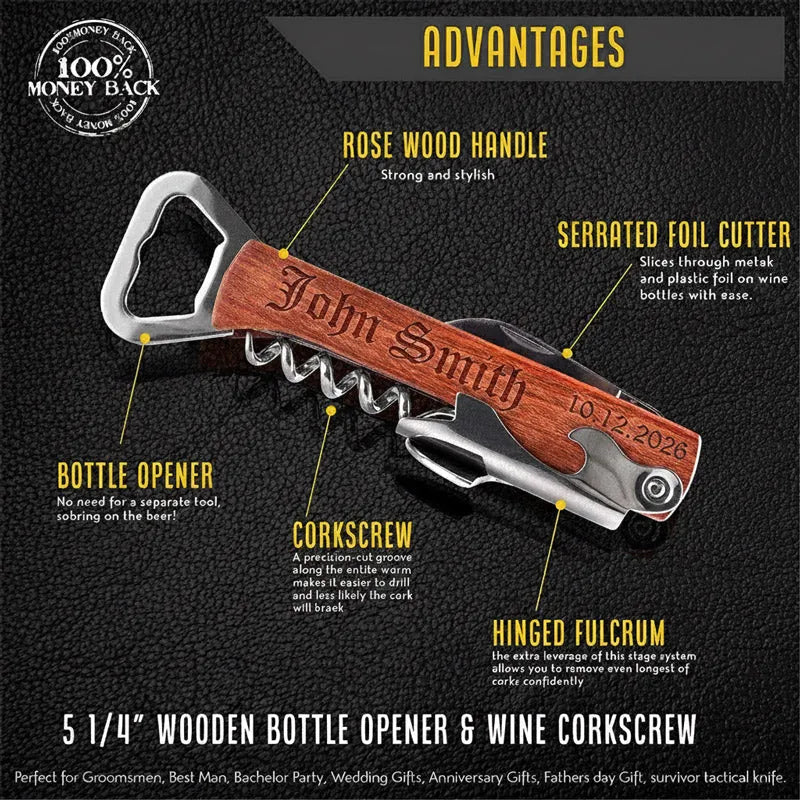Custom Multitool Wine Bottle Opener - GiftShire