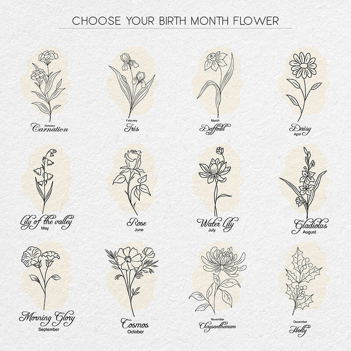 Personalized Women’s Wallet – Custom with Birthflower
