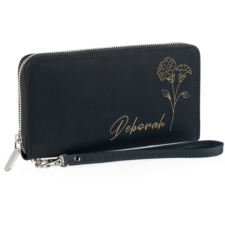 Personalized Women’s Wallet – Custom with Birthflower